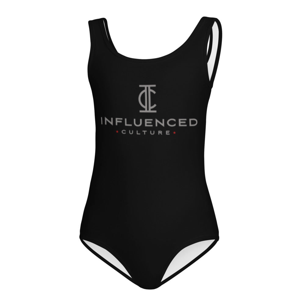 IC Black Print Kids Swimsuit