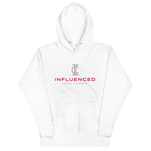 Load image into Gallery viewer, White IC Silver/Cardinal Text Unisex Hoodie
